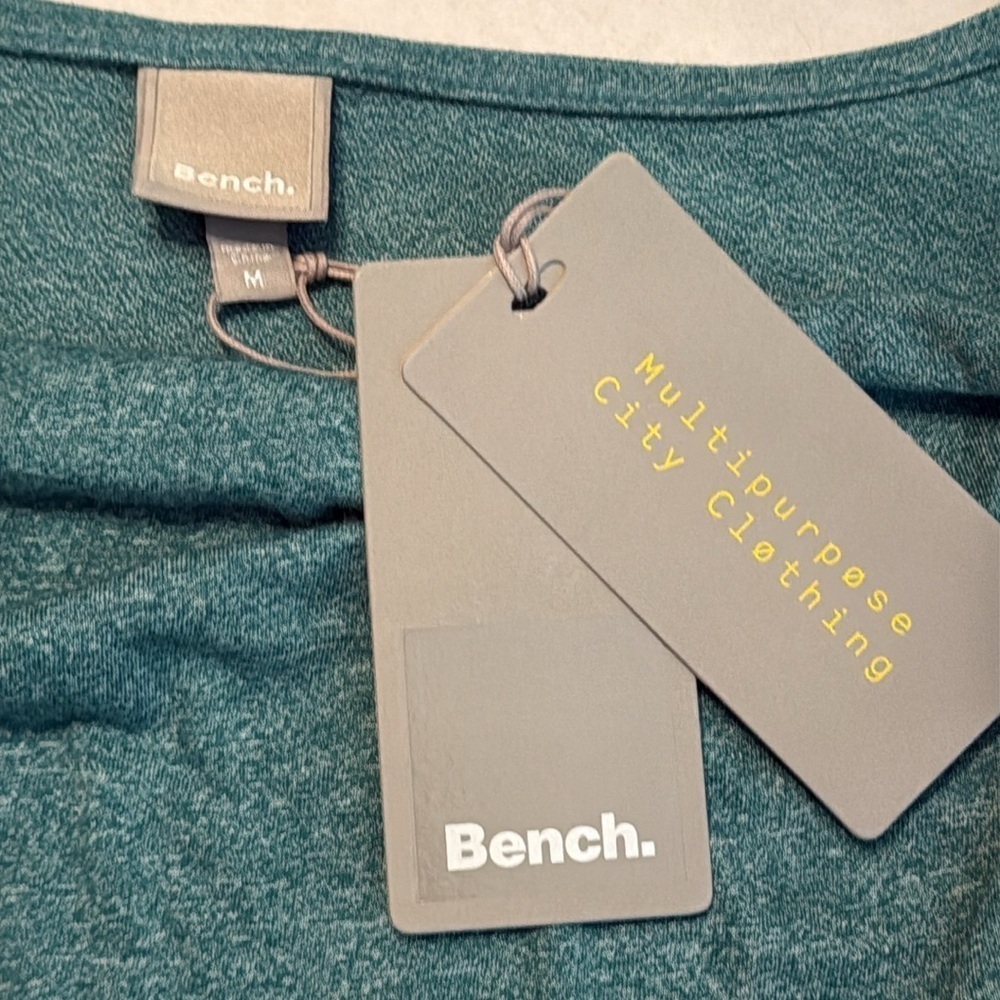NWT Bench Teal Green Side-Tie Cowl Neck Short Sleeve Jersey Dress Size M - Picture 9 of 13